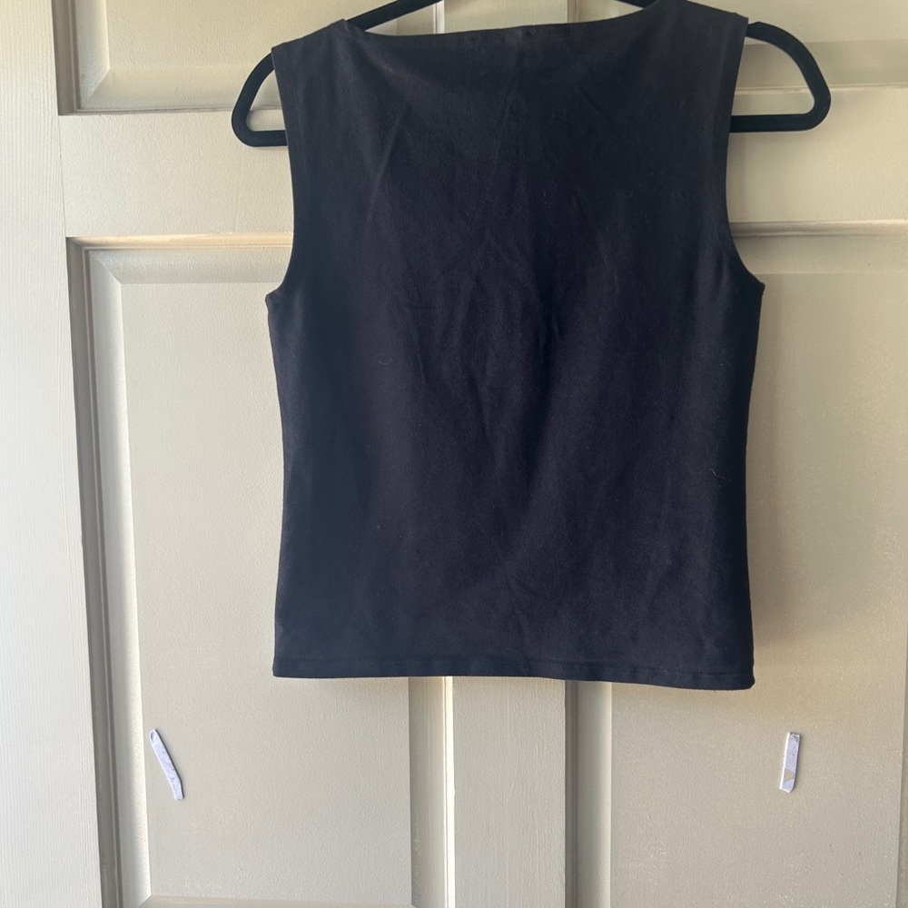 Reformation Black Sleeveless Square Neck Tank - Picture 5 of 6